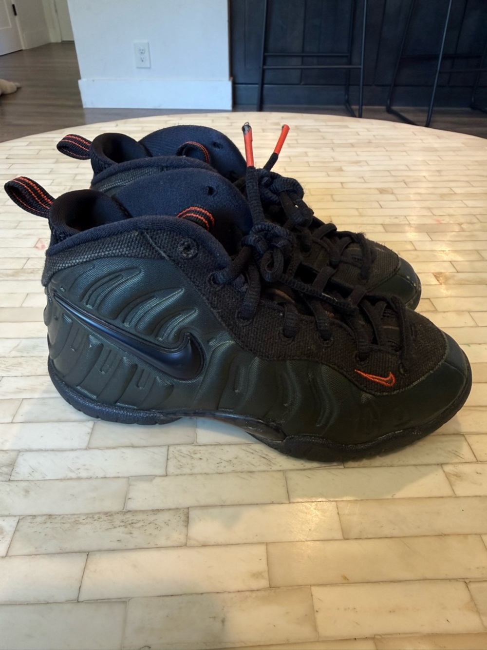 Nike Kids' Black Foamposite Sneakers